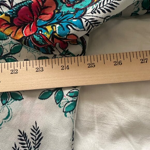 Van Heusen Womens Floral Print Blouse XXL Bell Sleeve Boho Hippie Fairy - Picture 6 of 7